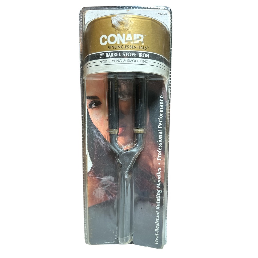 Vintage 2005 Conair Styling Essentials 1/2" Barrel Stove Iron Hair NOS RARE Find